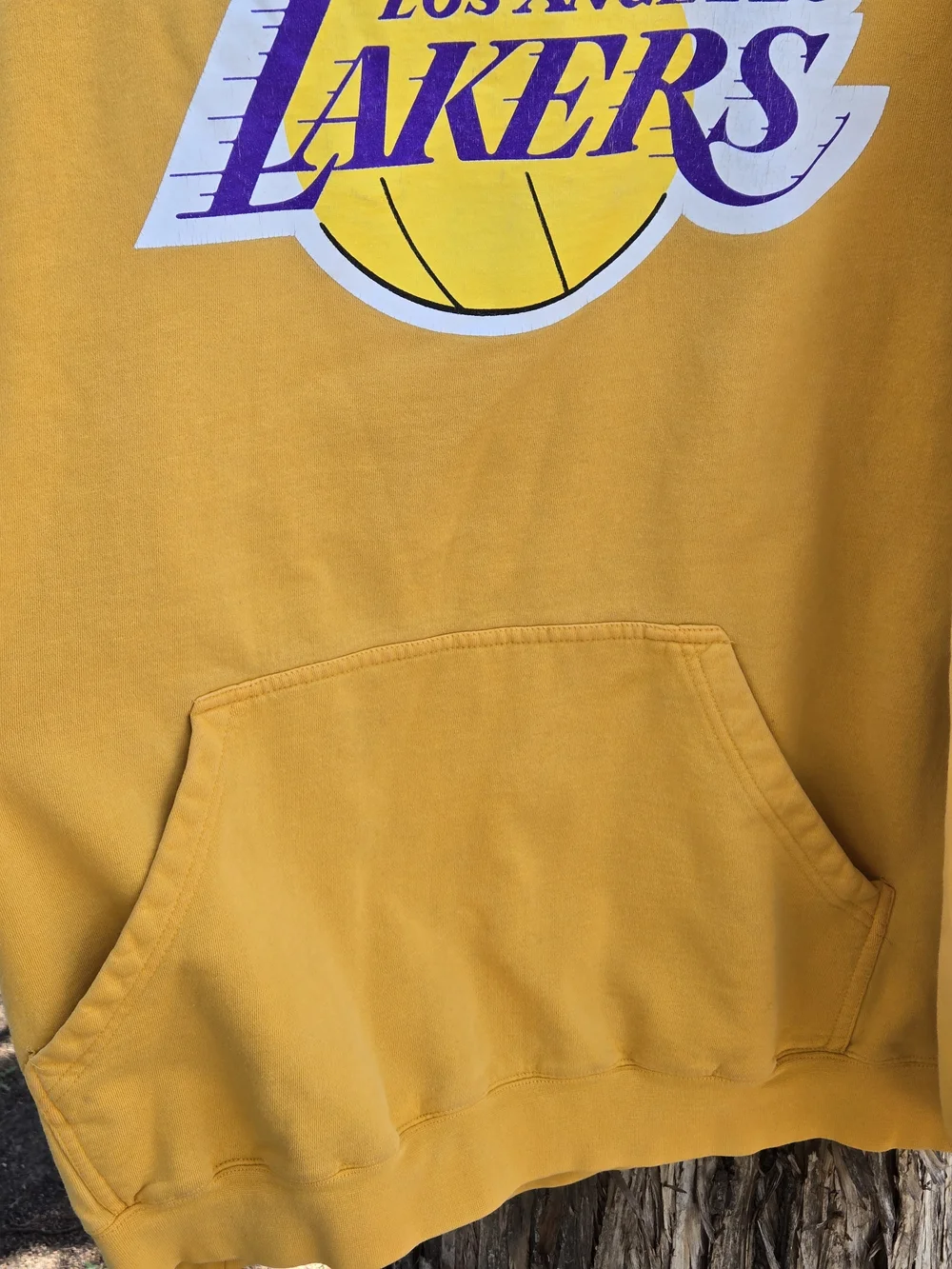 Majestic BigmanLos Angeles Lakers Gold Pullover Hoodie 2xl Tall